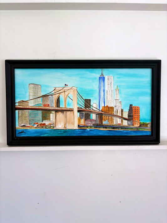 Manhattan 24x12 matted to 27x15 Original