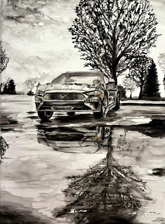 Rains 9x12 Framed Canvas