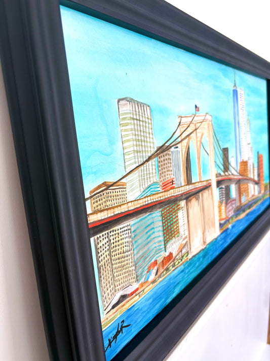 Manhattan 24x12 matted to 27x15 Original