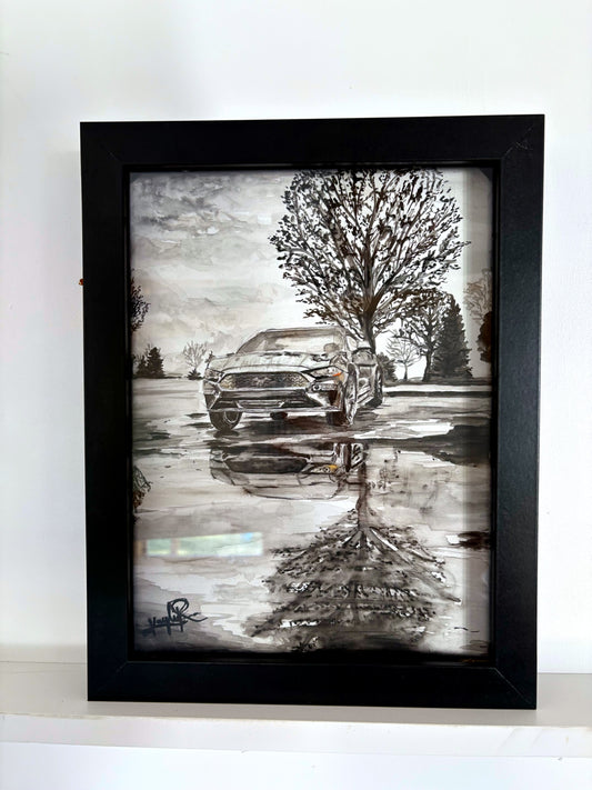 Rains 9x12 Framed Canvas