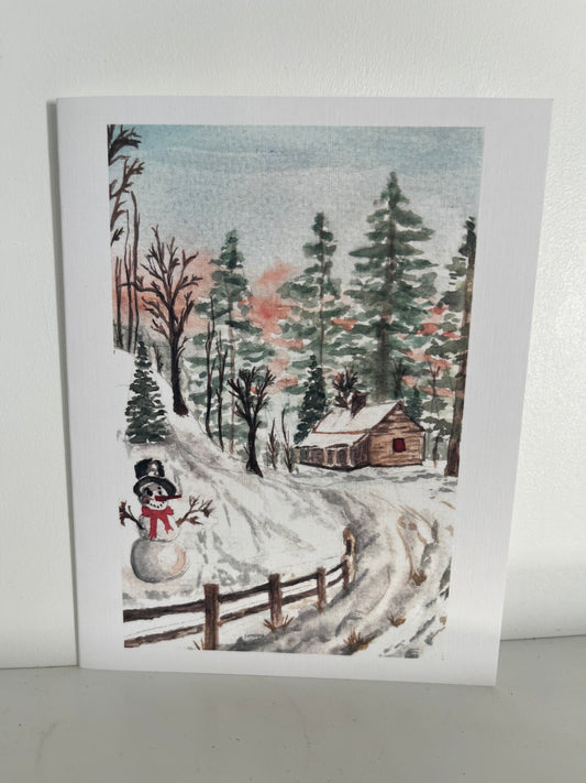 Frosty Christmas Cards 10PK